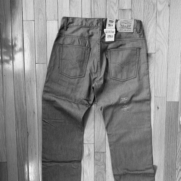 Levis 511 Slim Fit Jeans Big Boys Sz 20 Silver/Grey 30”x30”. NEW - Picture 2 of 7